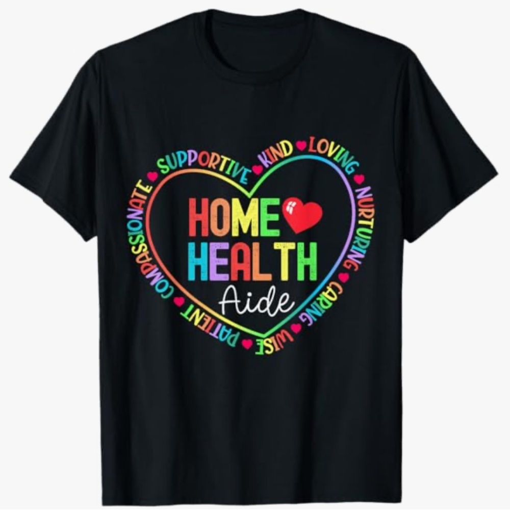 Black Home Health Aide T-Shirt Unisex Large #508